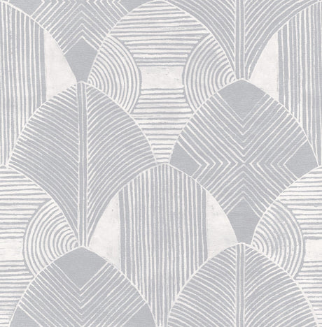 A-Street Prints Westport Geometric Pewter Wallpaper