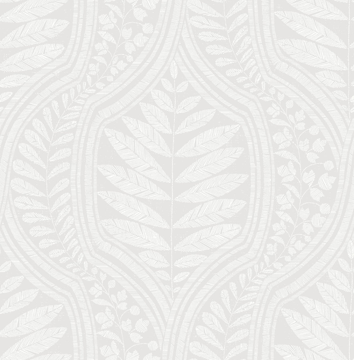 A-Street Prints Juno Light Grey Ogee Wallpaper