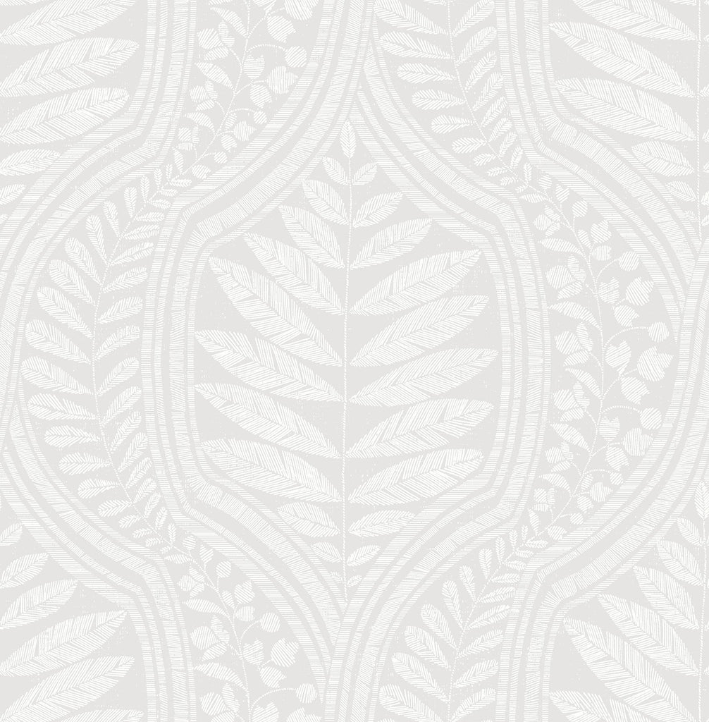 A-Street Prints Juno Ogee Light Grey Wallpaper
