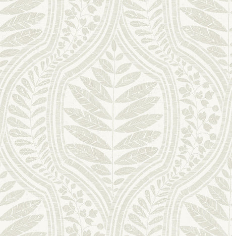 A-Street Prints Juno Beige Ogee Wallpaper