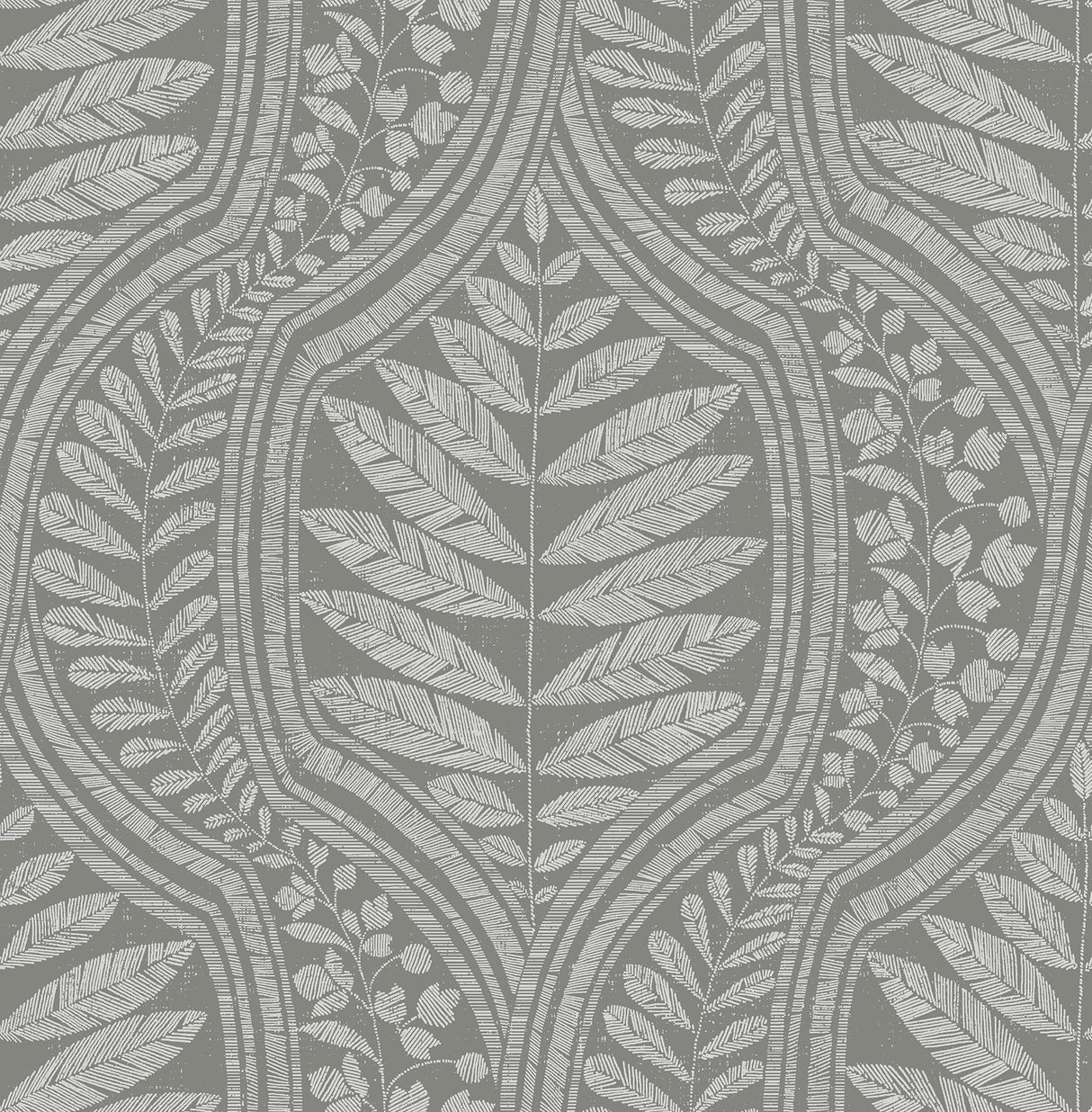 A-Street Prints Juno Ogee Dark Grey Wallpaper