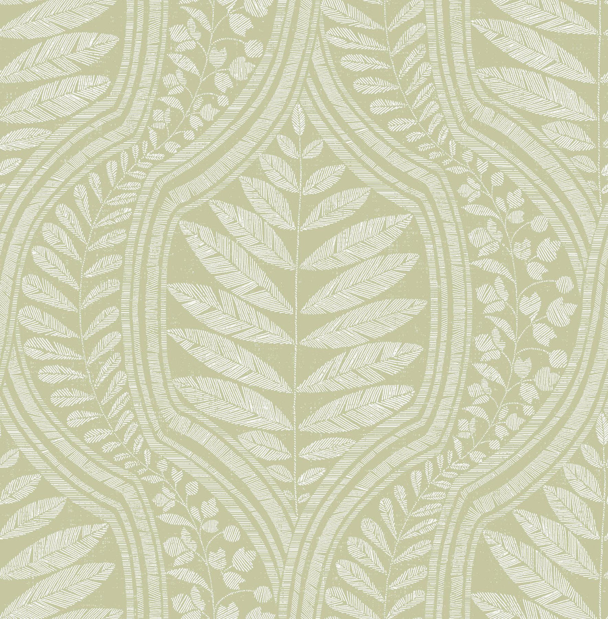A-Street Prints Juno Ogee Green Wallpaper