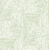 A-Street Prints Merritt Green Geometric Wallpaper