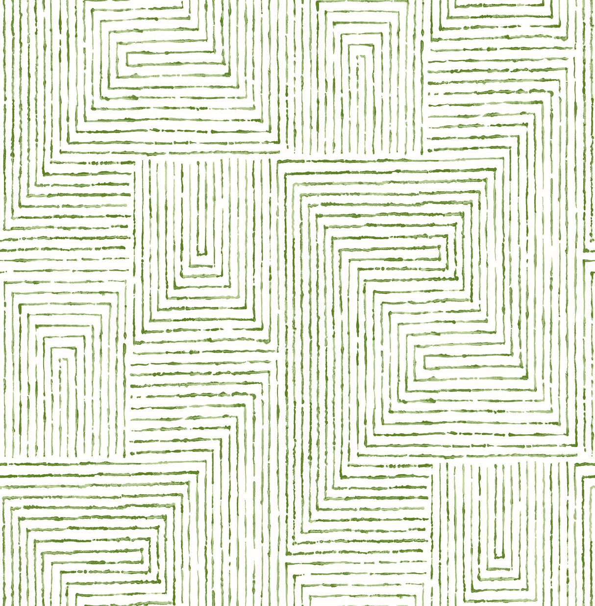 A-Street Prints Merritt Geometric Green Wallpaper