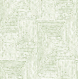 A-Street Prints Merritt Geometric Green Wallpaper
