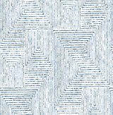 A-Street Prints Merritt Geometric Indigo Wallpaper
