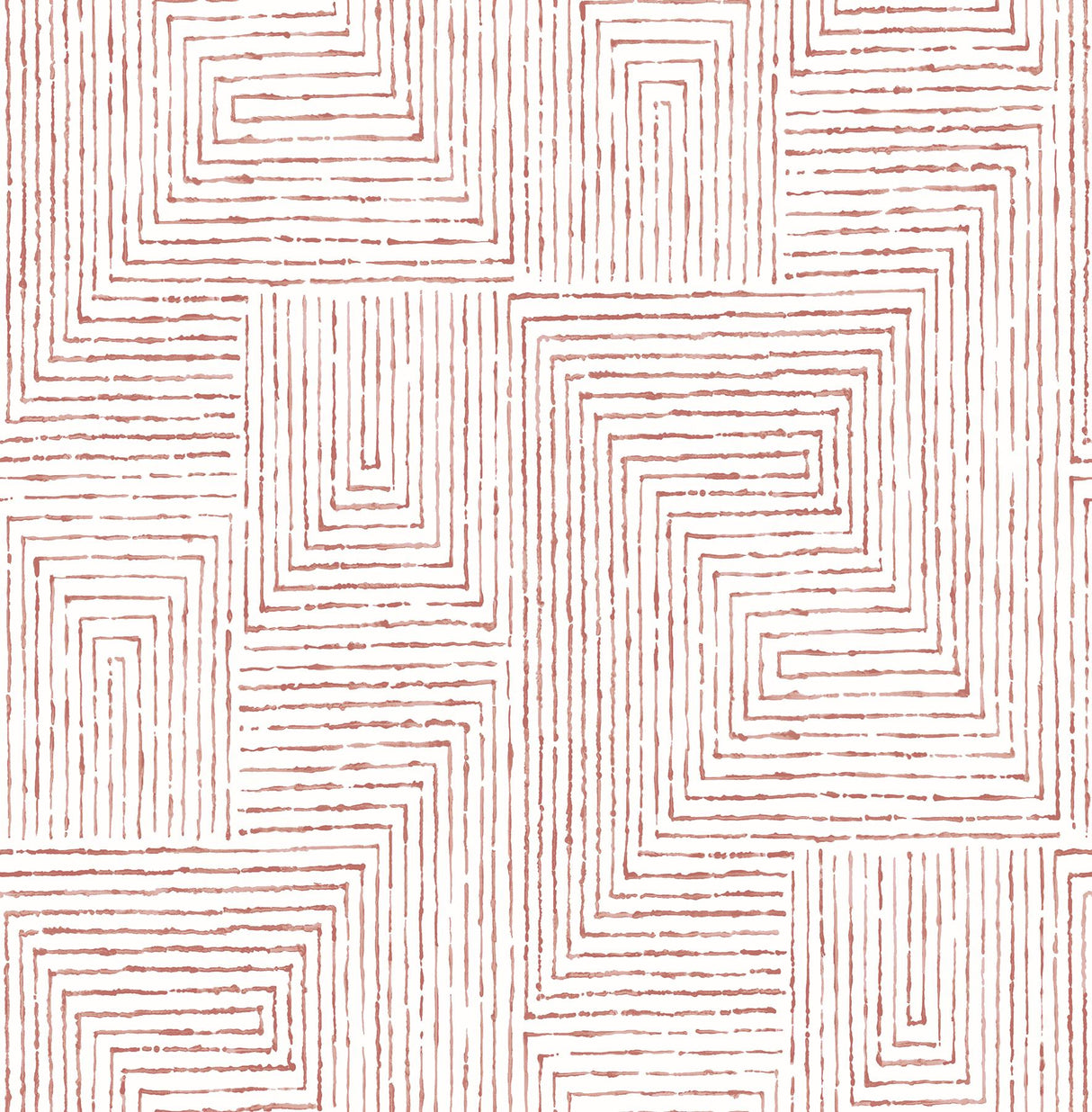 A-Street Prints Merritt Geometric Red Wallpaper