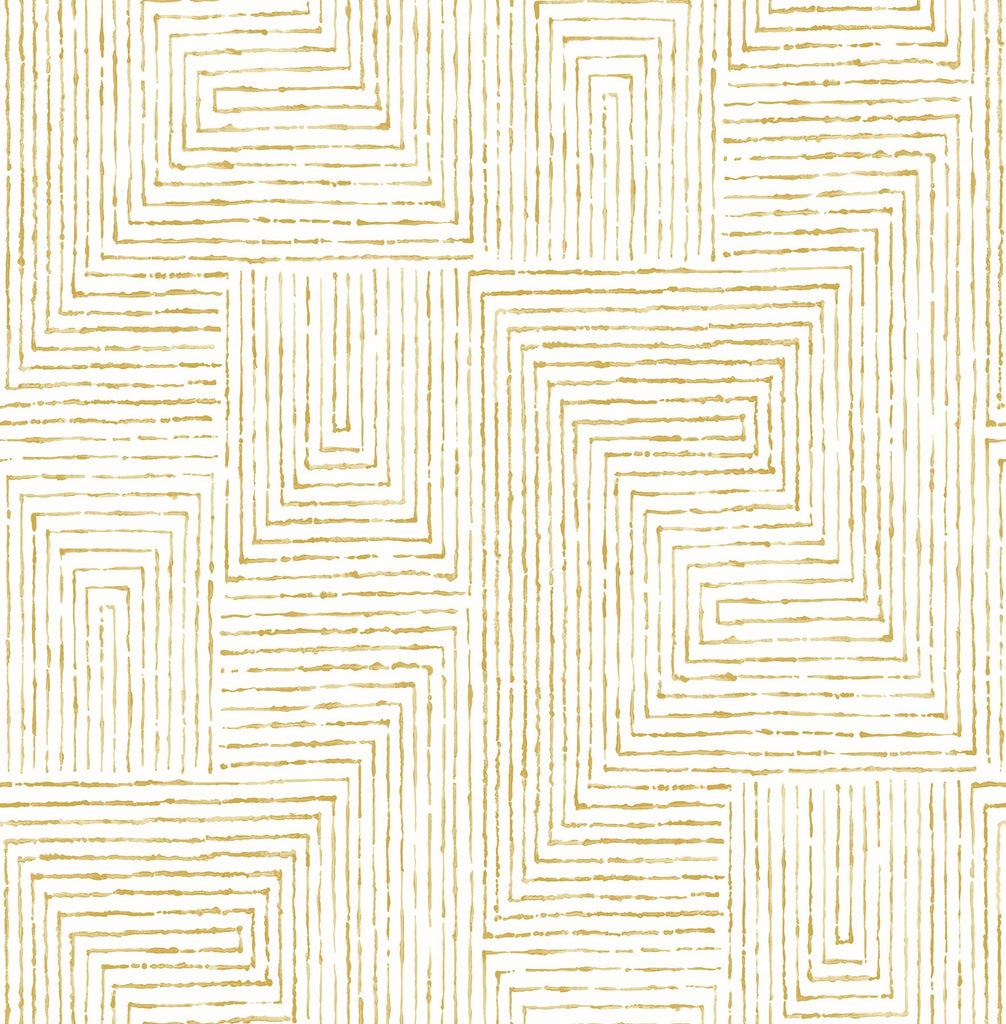 A-Street Prints Merritt Geometric Honey Wallpaper