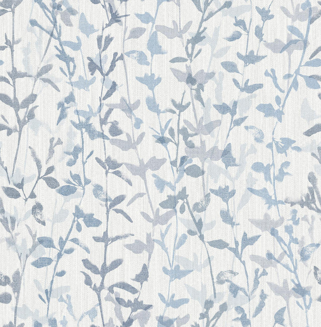 A-Street Prints Thea Blue Floral Trail Wallpaper