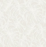 A-Street Prints Balboa White Botanical Wallpaper