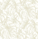 A-Street Prints Balboa Gold Botanical Wallpaper