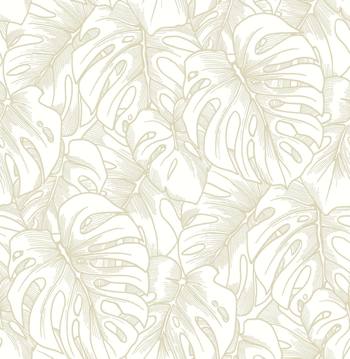 A-Street Prints Balboa Botanical Gold Wallpaper