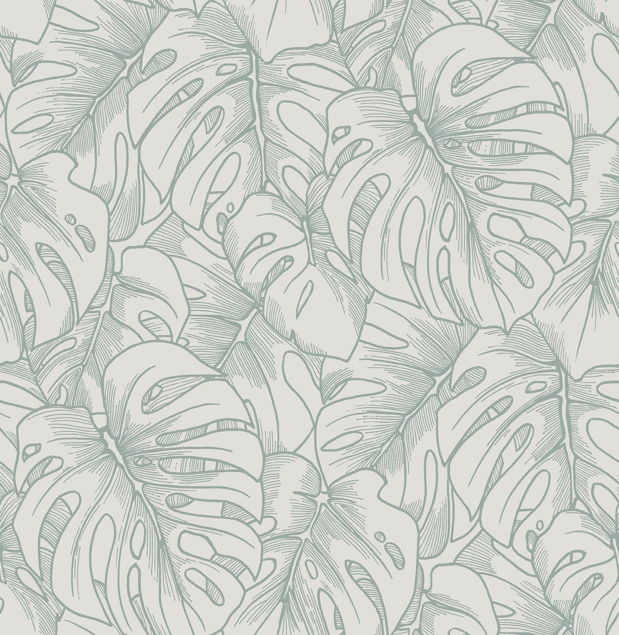 A-Street Prints Balboa Olive Botanical Wallpaper