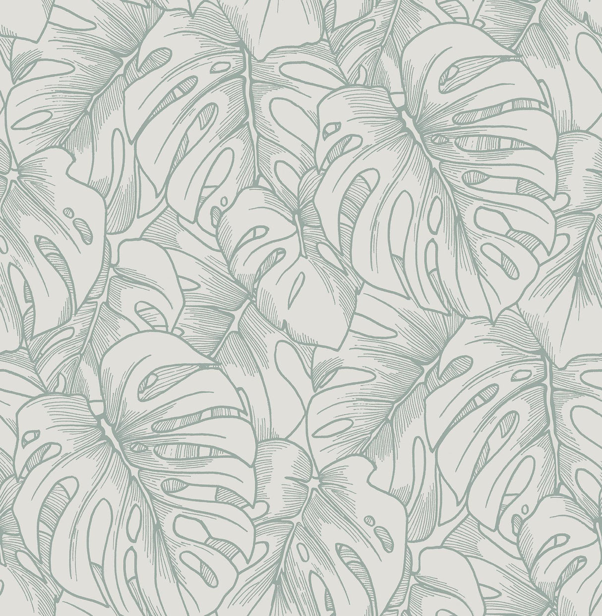 A-Street Prints Balboa Botanical Olive Wallpaper