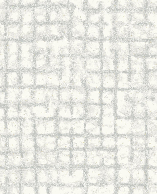 A-Street Prints Shea Light Grey Distressed Geometric Wallpaper
