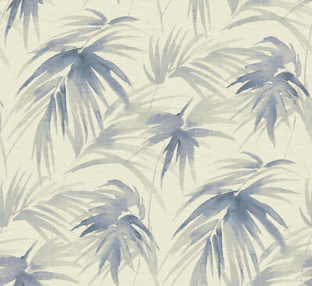 A-Street Prints Darlana Blue Grasscloth Wallpaper