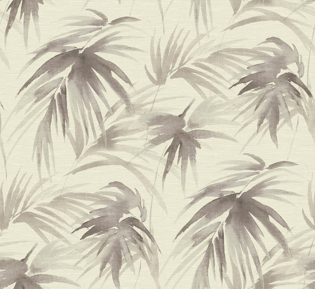 A-Street Prints Darlana Pewter Grasscloth Wallpaper