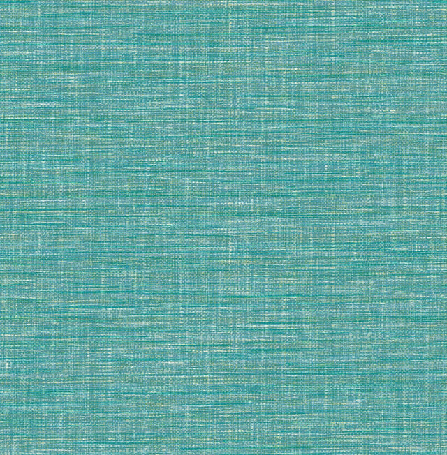 A-Street Prints Exhale Turquoise Woven Texture Wallpaper