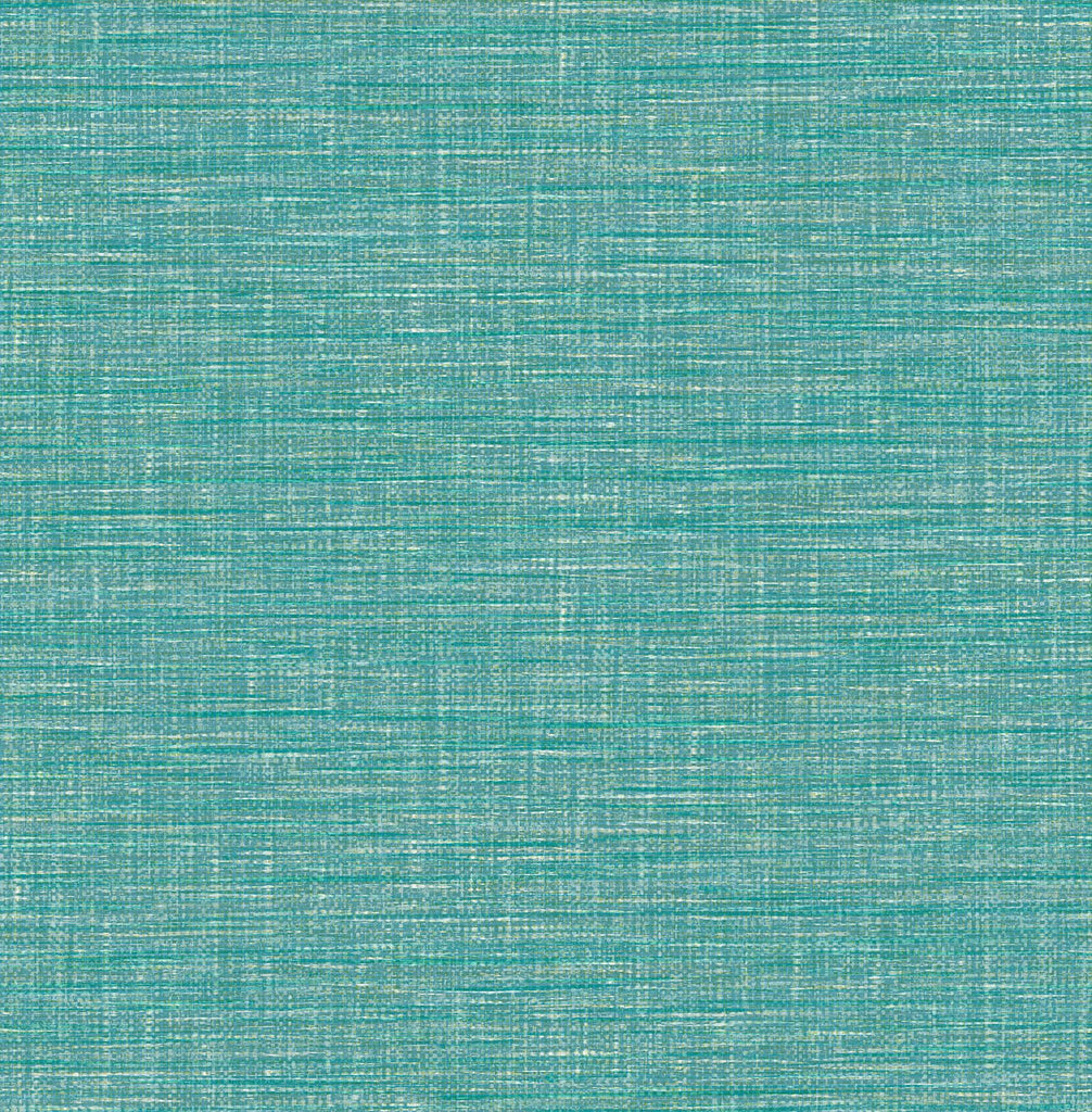 A-Street Prints Exhale Woven Texture Turquoise Wallpaper