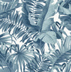 A-Street Prints Alfresco Blue Tropical Palm Wallpaper