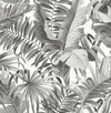 A-Street Prints Alfresco Grey Tropical Palm Wallpaper