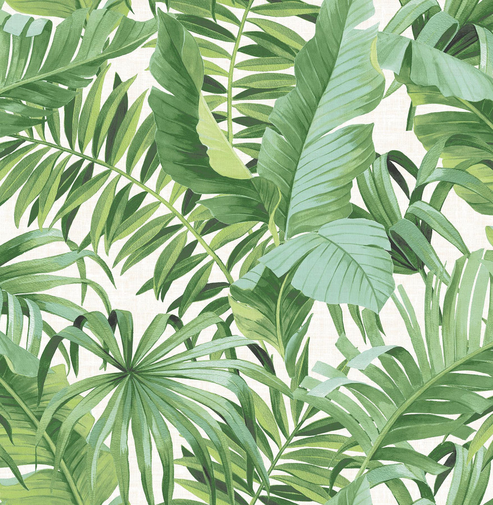 A-Street Prints Alfresco Tropical Palm Green Wallpaper