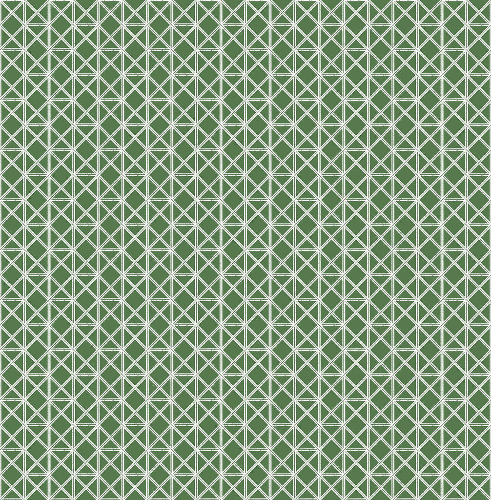 A-Street Prints Lisbeth Green Geometric Lattice Wallpaper