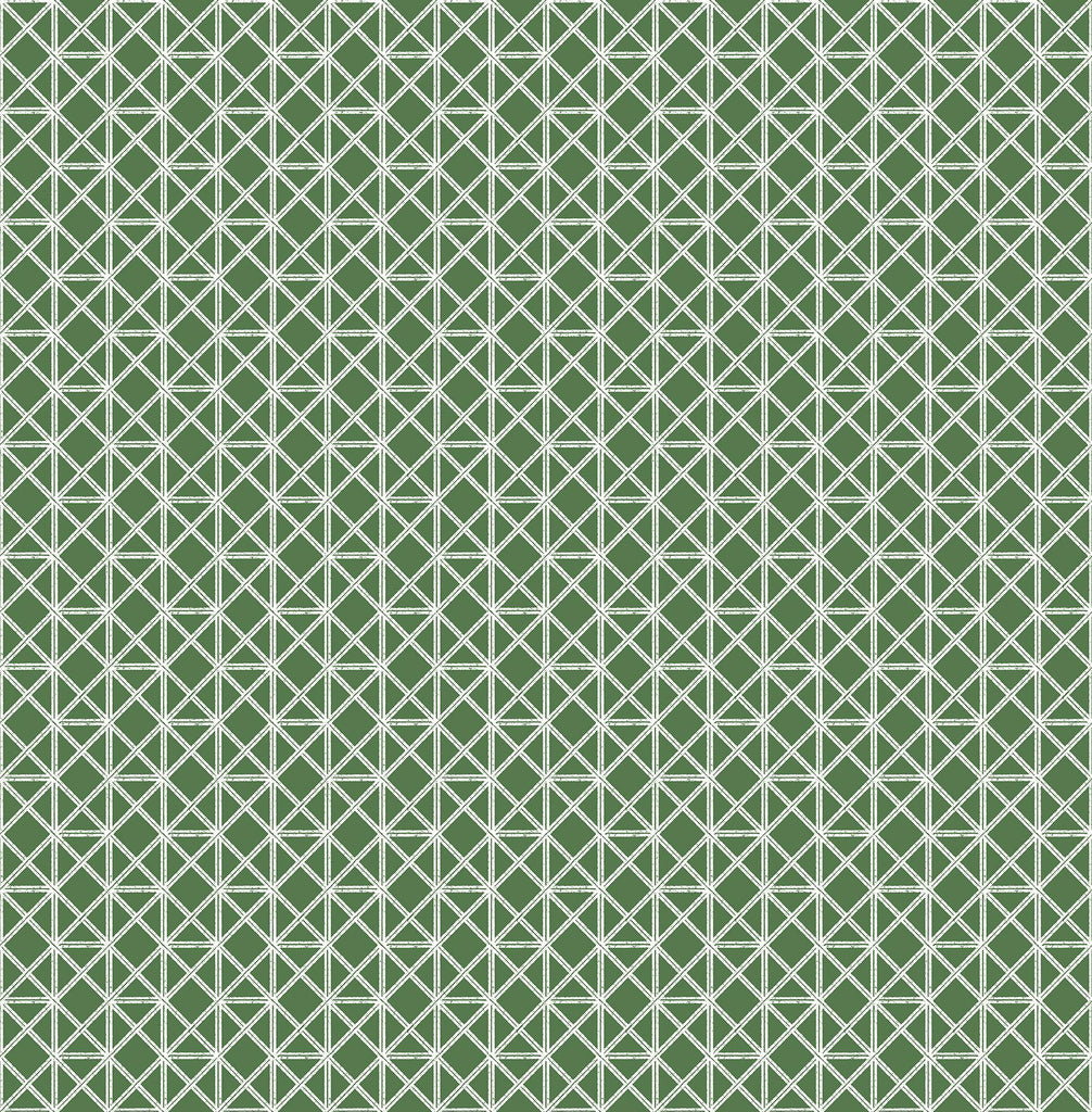 A-Street Prints Lisbeth Geometric Lattice Green Wallpaper