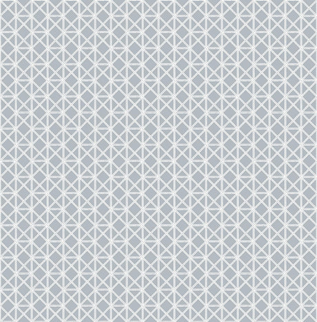 A-Street Prints Lisbeth Grey Geometric Lattice Wallpaper