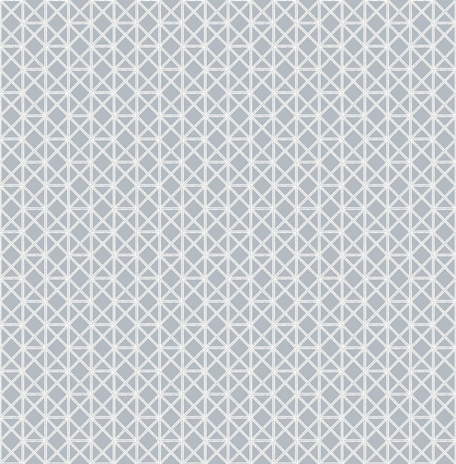 A-Street Prints Lisbeth Grey Geometric Lattice Wallpaper