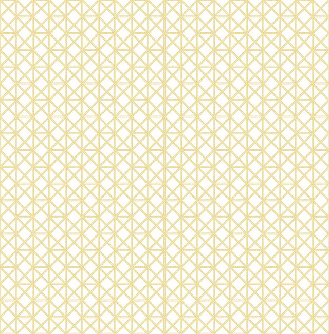 A-Street Prints Lisbeth Yellow Geometric Lattice Wallpaper