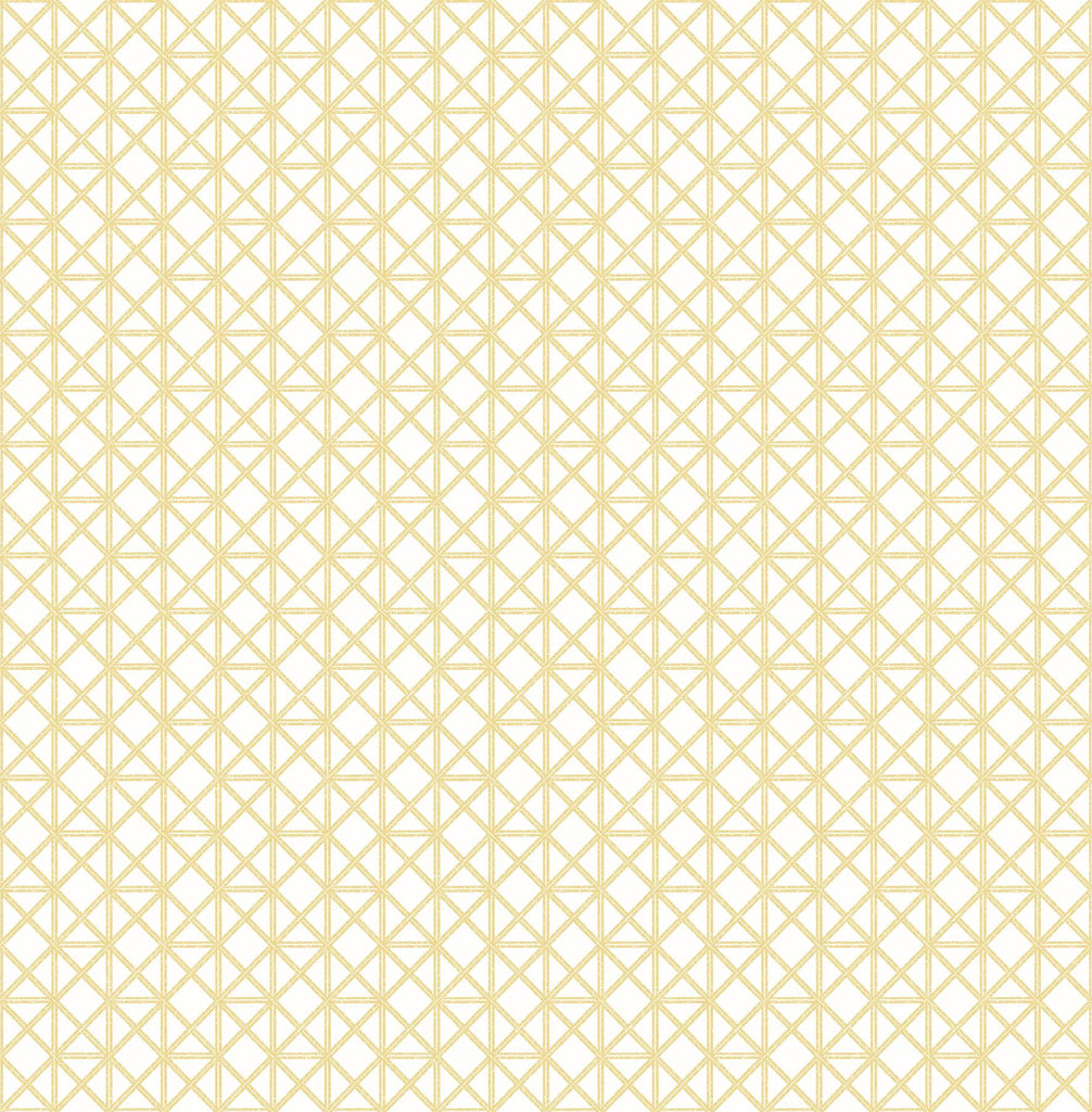 A-Street Prints Lisbeth Geometric Lattice Yellow Wallpaper