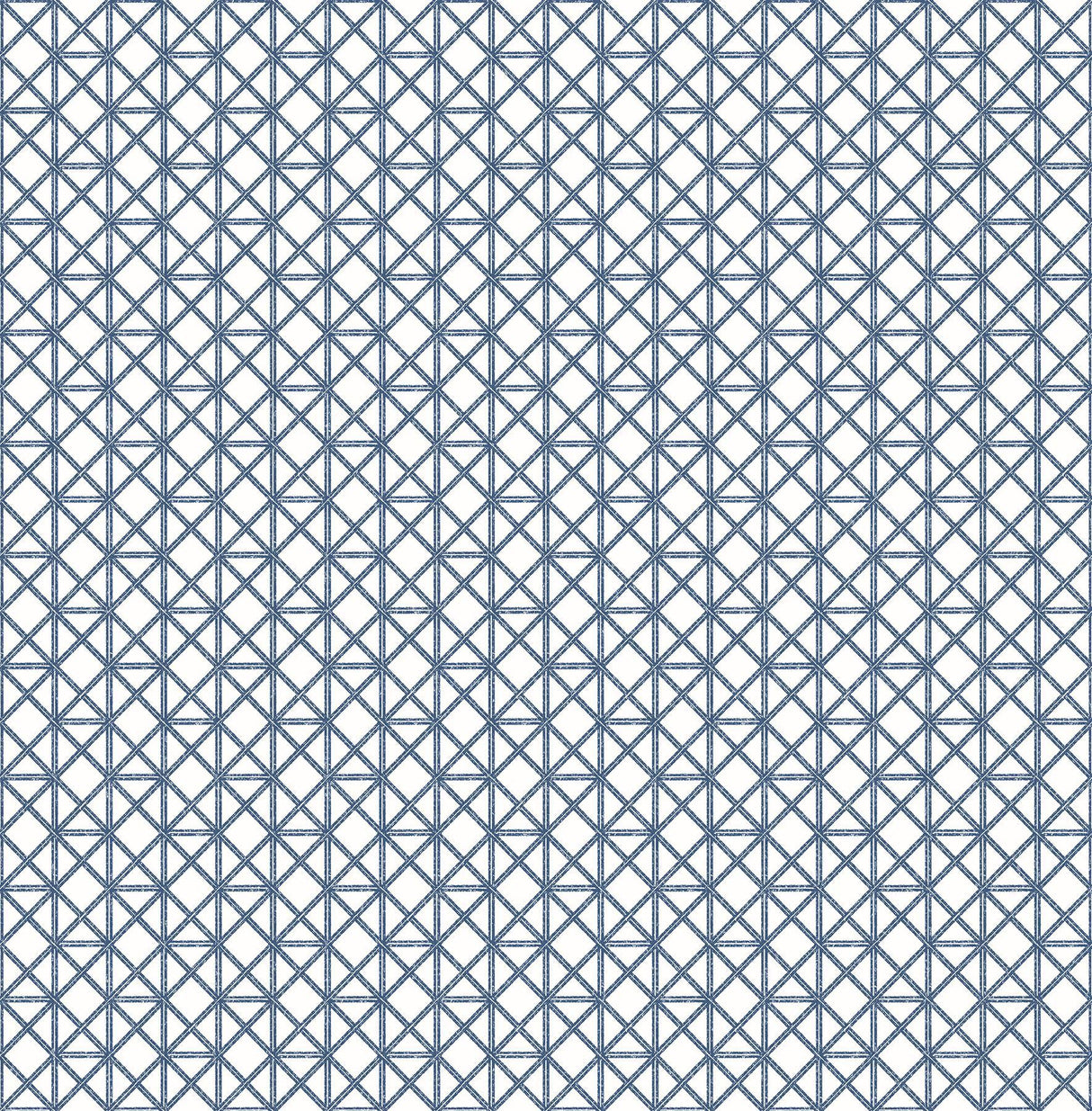 A-Street Prints Lisbeth Blue Geometric Lattice Wallpaper