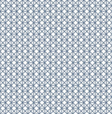 A-Street Prints Lisbeth Blue Geometric Lattice Wallpaper