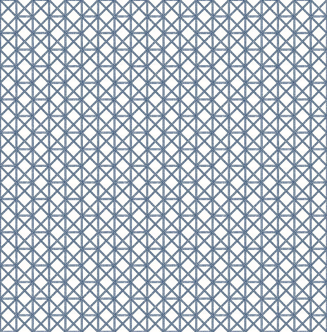 A-Street Prints Lisbeth Blue Geometric Lattice Wallpaper