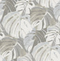 A-Street Prints Samara Stone Monstrera Leaf Wallpaper