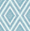 A-Street Prints Zaya Blue Tribal Diamonds Wallpaper