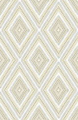 A-Street Prints Zaya Light Yellow Tribal Diamonds Wallpaper