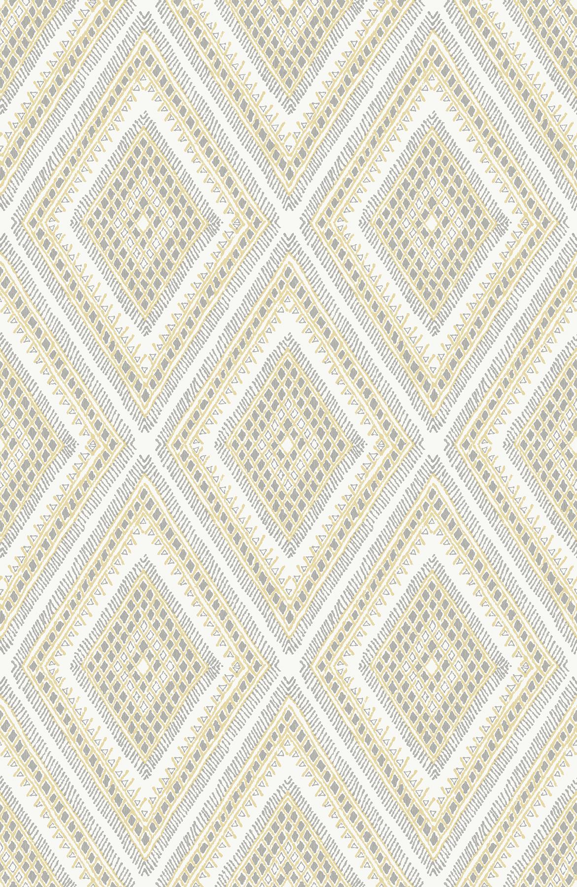 A-Street Prints Zaya Tribal Diamonds Light Yellow Wallpaper