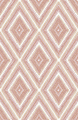 A-Street Prints Zaya Orange Tribal Diamonds Wallpaper