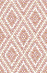 A-Street Prints Zaya Tribal Diamonds Orange Wallpaper
