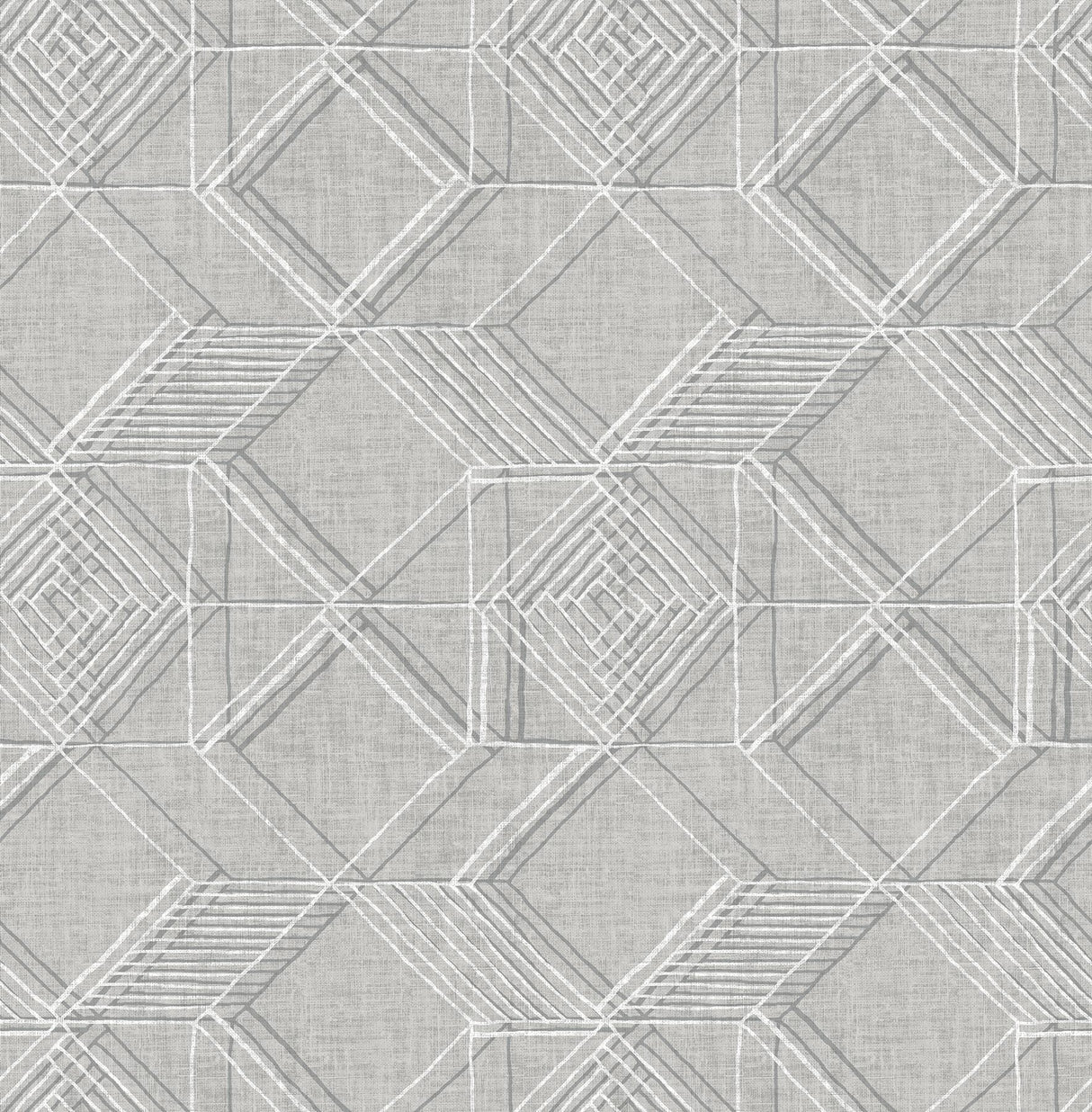 A-Street Prints Moki Lattice Geometric Grey Wallpaper