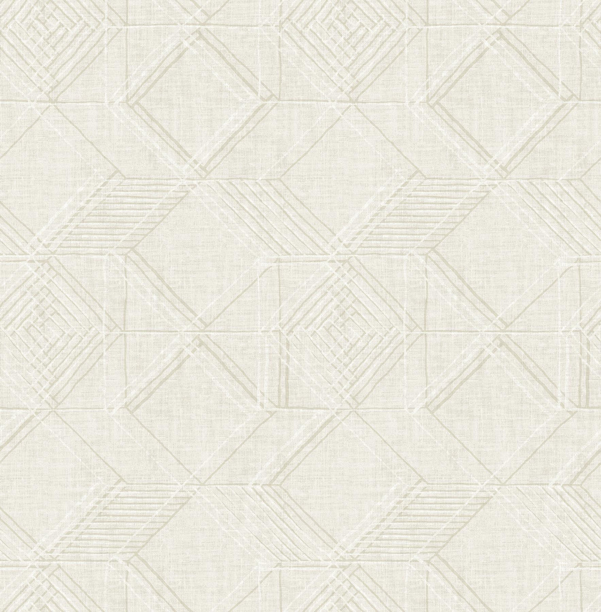 A-Street Prints Moki Off-White Lattice Geometric Wallpaper