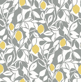 A-Street Prints Loretto Grey Citrus Wallpaper