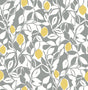A-Street Prints Loretto Grey Citrus Wallpaper