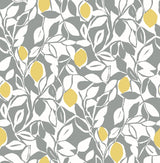 A-Street Prints Loretto Citrus Grey Wallpaper