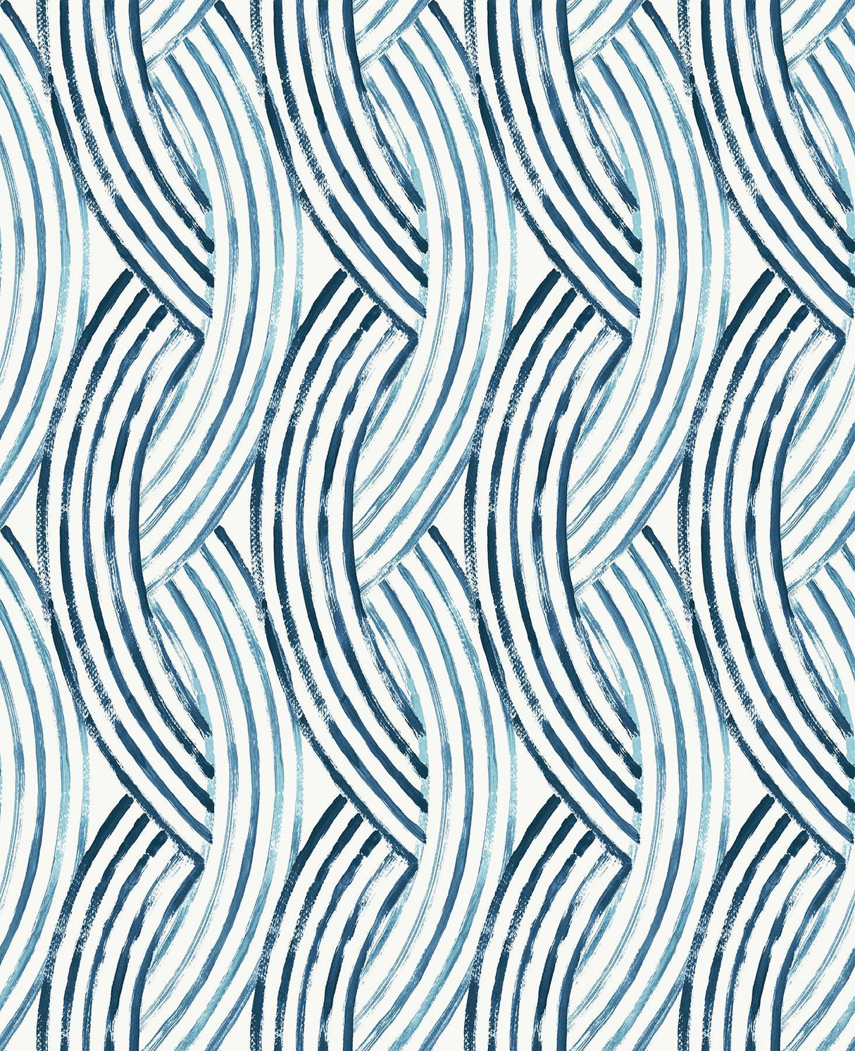 A-Street Prints Zamora Blue Brushstrokes Wallpaper