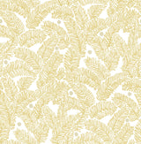 A-Street Prints Athina Yellow Fern Wallpaper