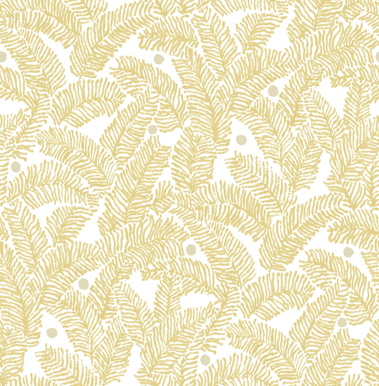 A-Street Prints Athina Fern Yellow Wallpaper