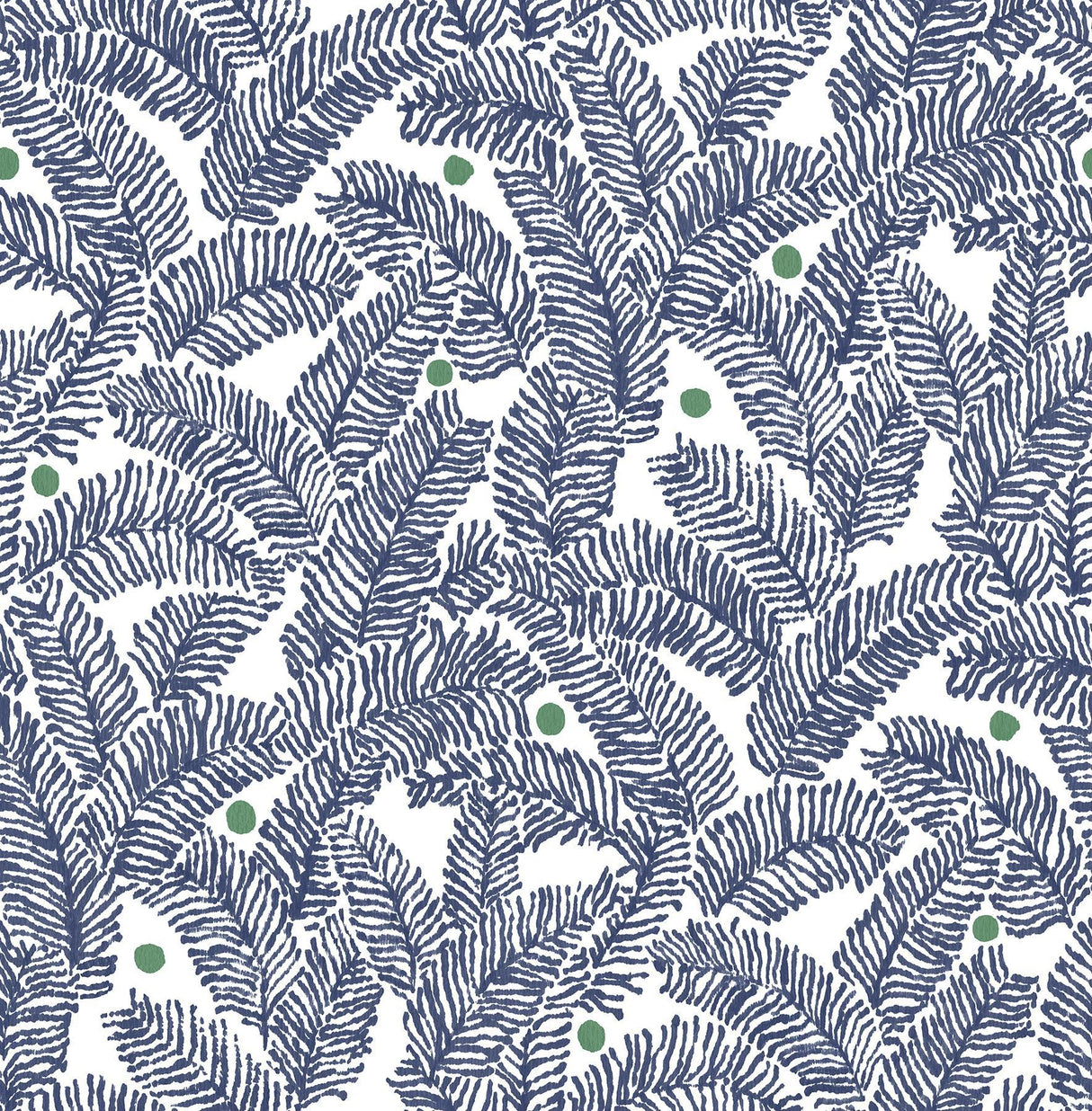 A-Street Prints Athina Navy Fern Wallpaper